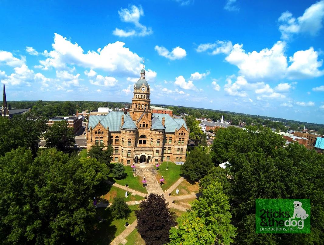 warren, courthouse, aerial courthouse, warren ohio